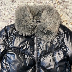 Jordan Craig Black Puffer Coat with Fur